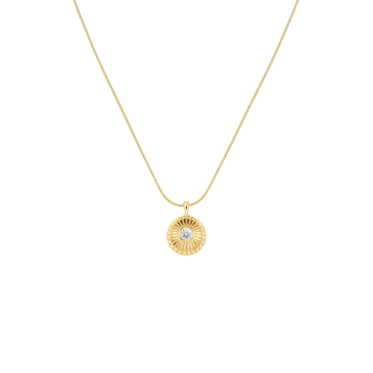 Rosefield Bold Solitary Coin Necklace Gold - JNBCG-J1206