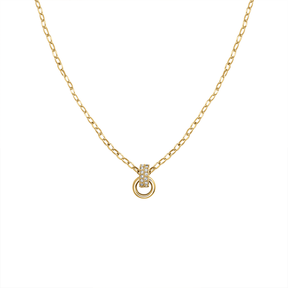 Rosefield Bow Link Studs Necklace Gold - JNBSG-J898
