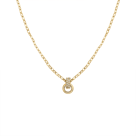 Rosefield Bow Link Studs Necklace Gold - JNBSG-J898
