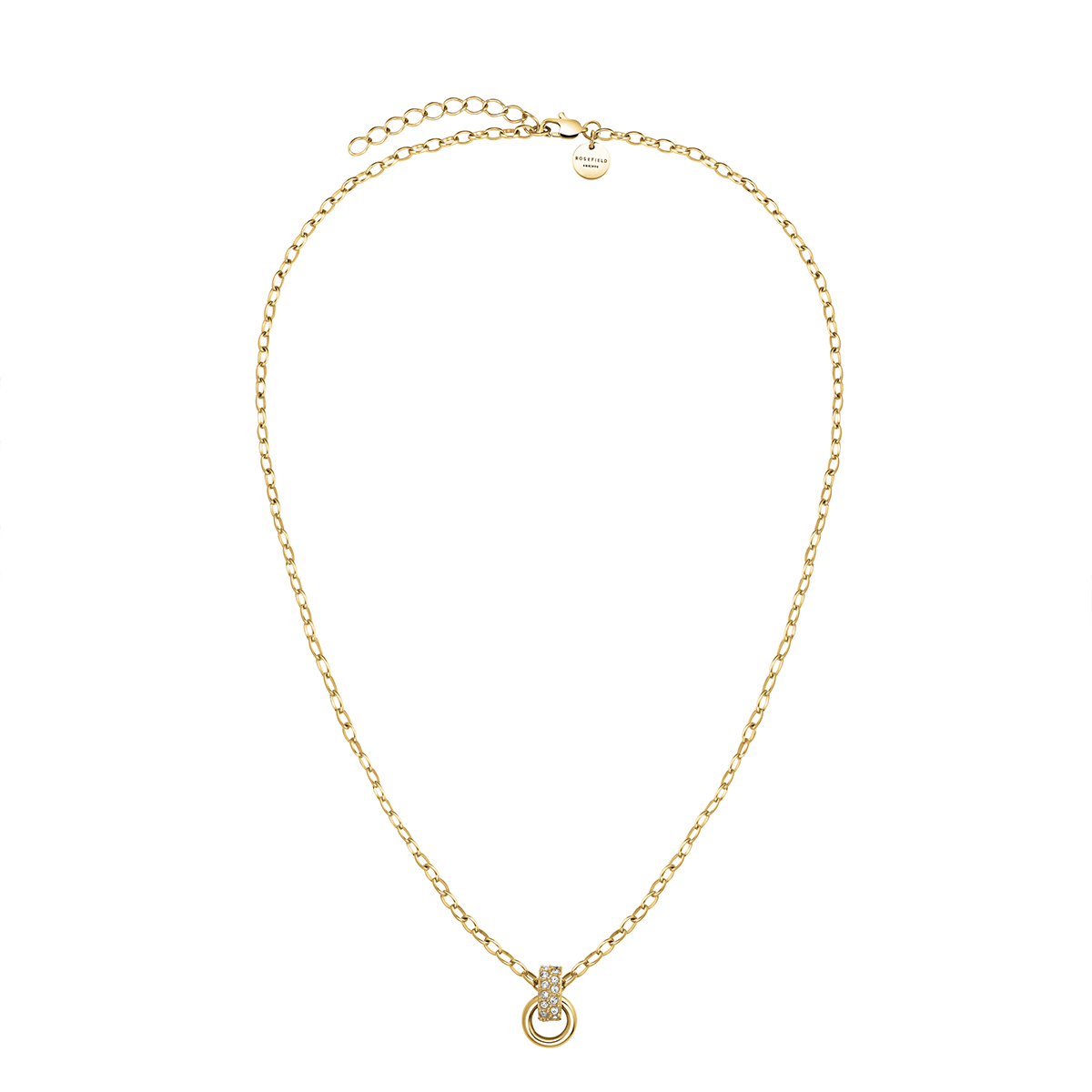Rosefield Bow Link Studs Necklace Gold - JNBSG-J898