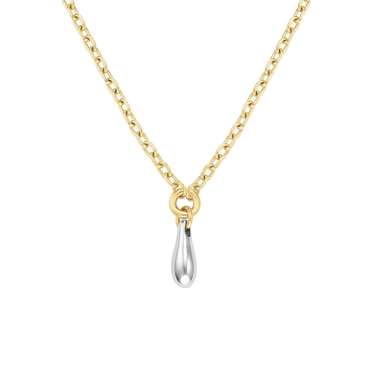Rosefield Dome Drop Duotone Necklace - JNDDD-J1220