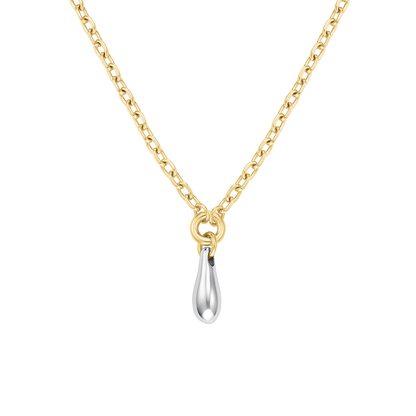 Rosefield Dome Drop Duotone Necklace - JNDDD-J1220