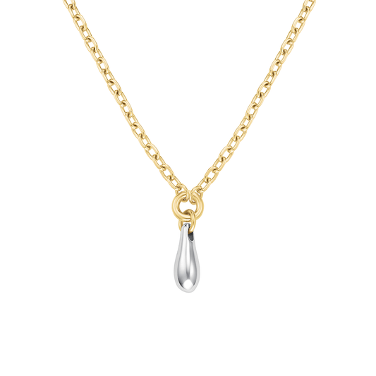 Rosefield Dome Drop Duotone Necklace - JNDDD-J1220