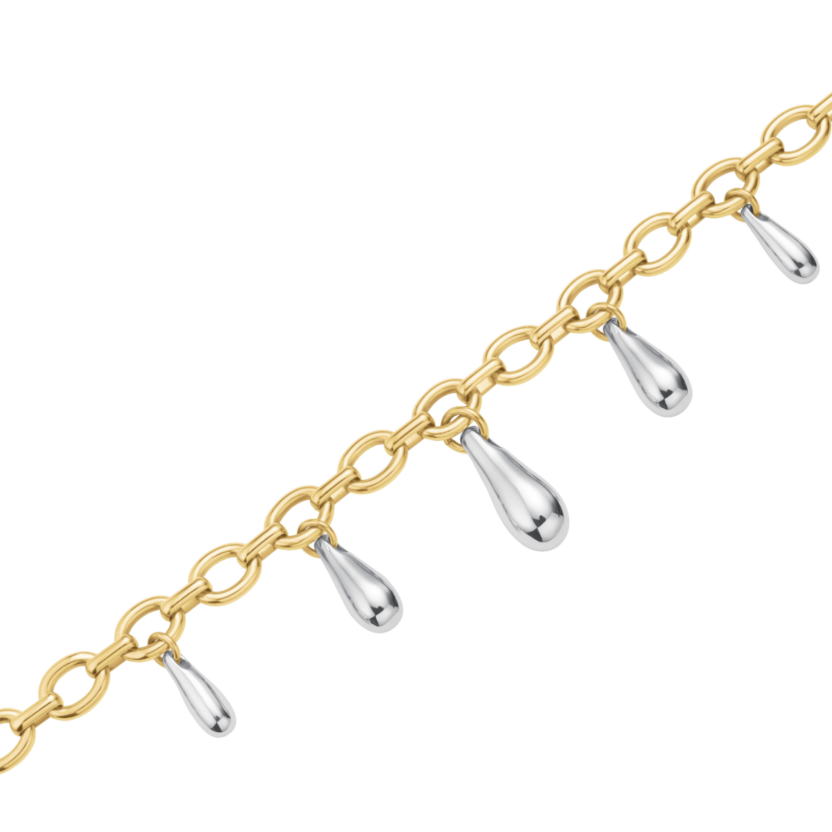 Rosefield Dome Multi Drop Necklace Duotone - JNDMD-J1221