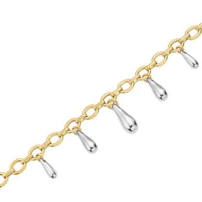 Rosefield Dome Multi Drop Necklace Duotone - JNDMD-J1221