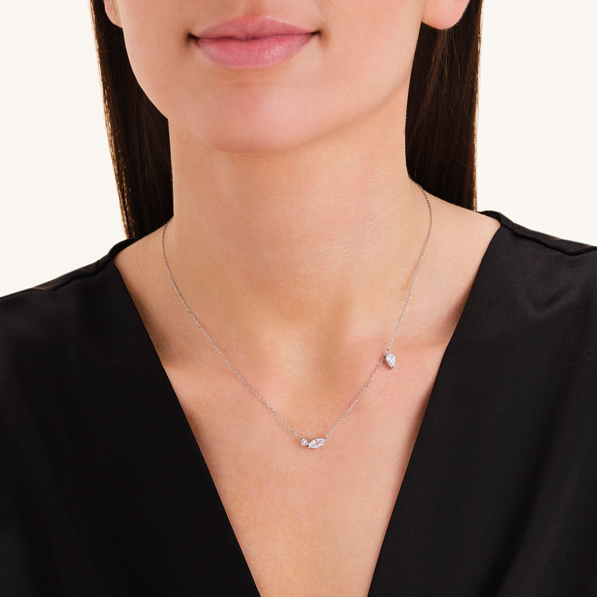 Rosefield Mix soft Necklace Silver - JNMSS-J1327