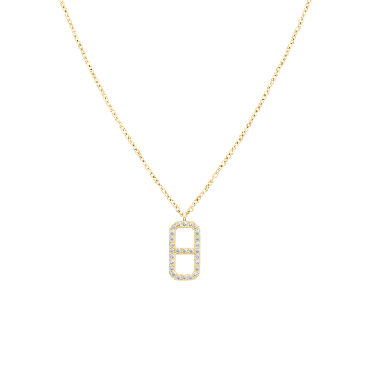 Rosefield Fine Octagon Crystal Necklace Gold - JNOCG-J1183