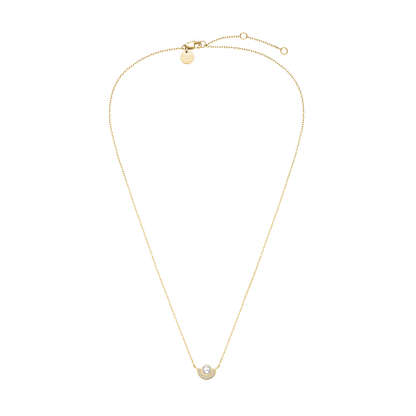 Rosefield Modern Pearl Circle Necklace Gold - JNPCG-J1292