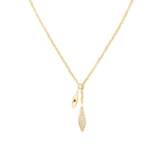 Rosefield Pave Lariat Necklace Gold - JNPLG-J1233
