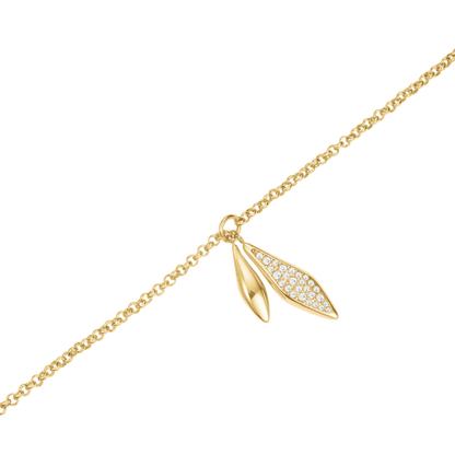 Rosefield Pave Lariat Necklace Gold - JNPLG-J1233