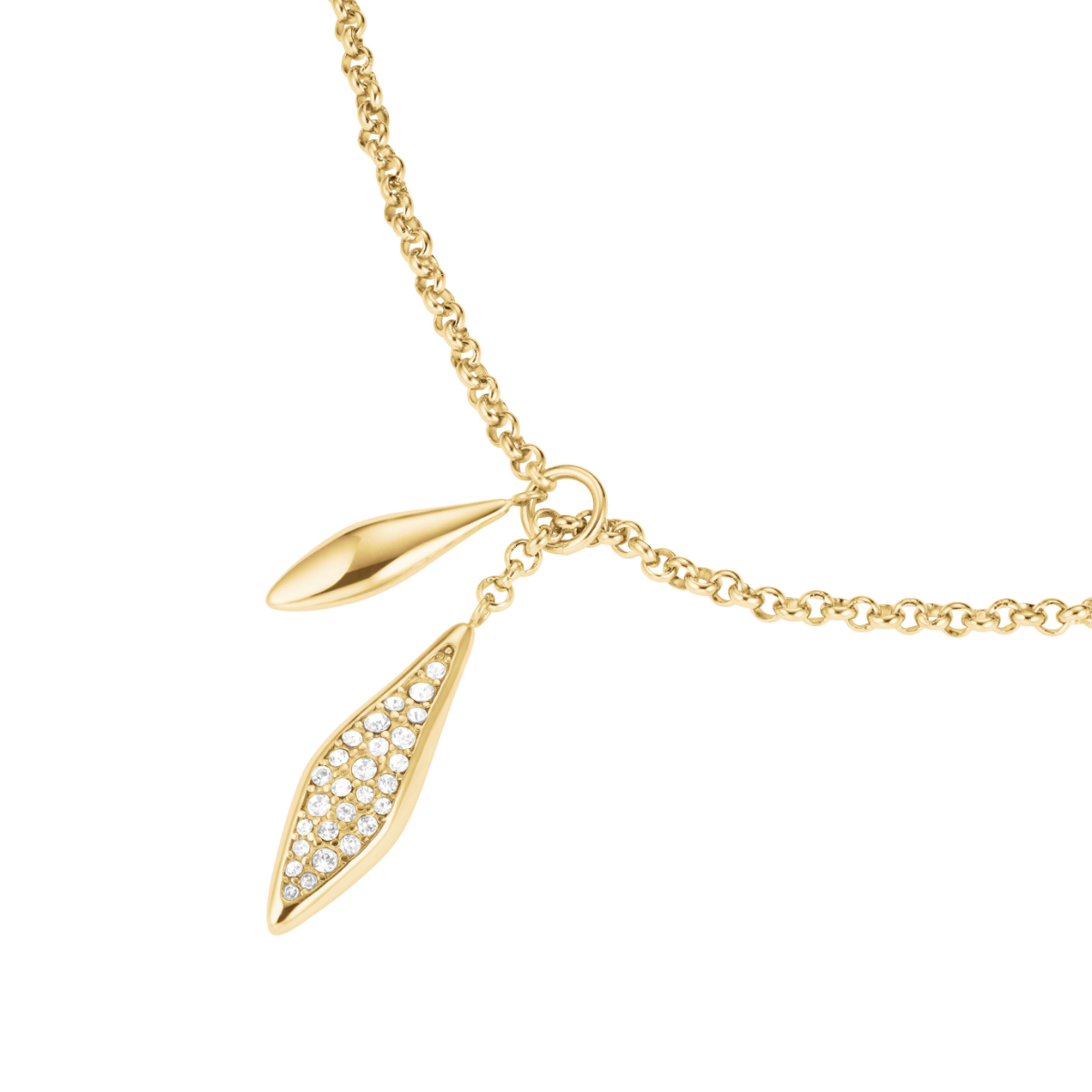 Rosefield Pave Lariat Necklace Gold - JNPLG-J1233