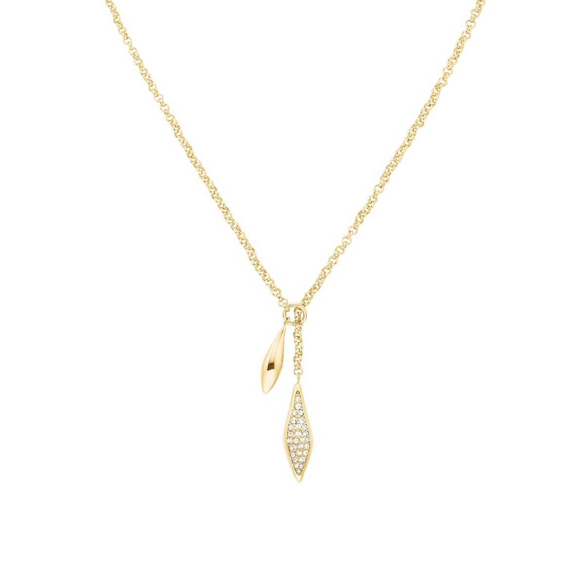 Rosefield Pave Gold Leaf + Lariat Set