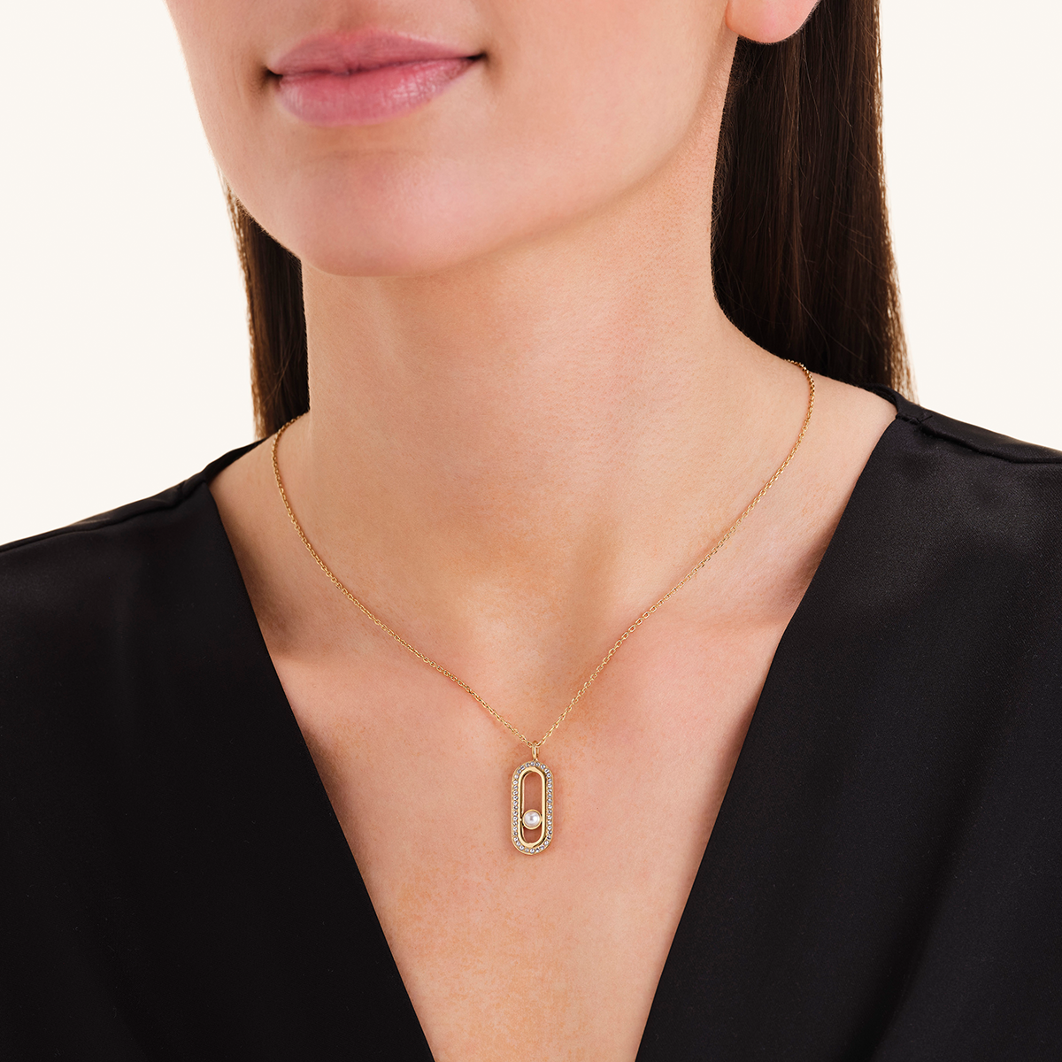 Rosefield Modern Pearl Pendant Necklace Gold - JNPPG-J1293