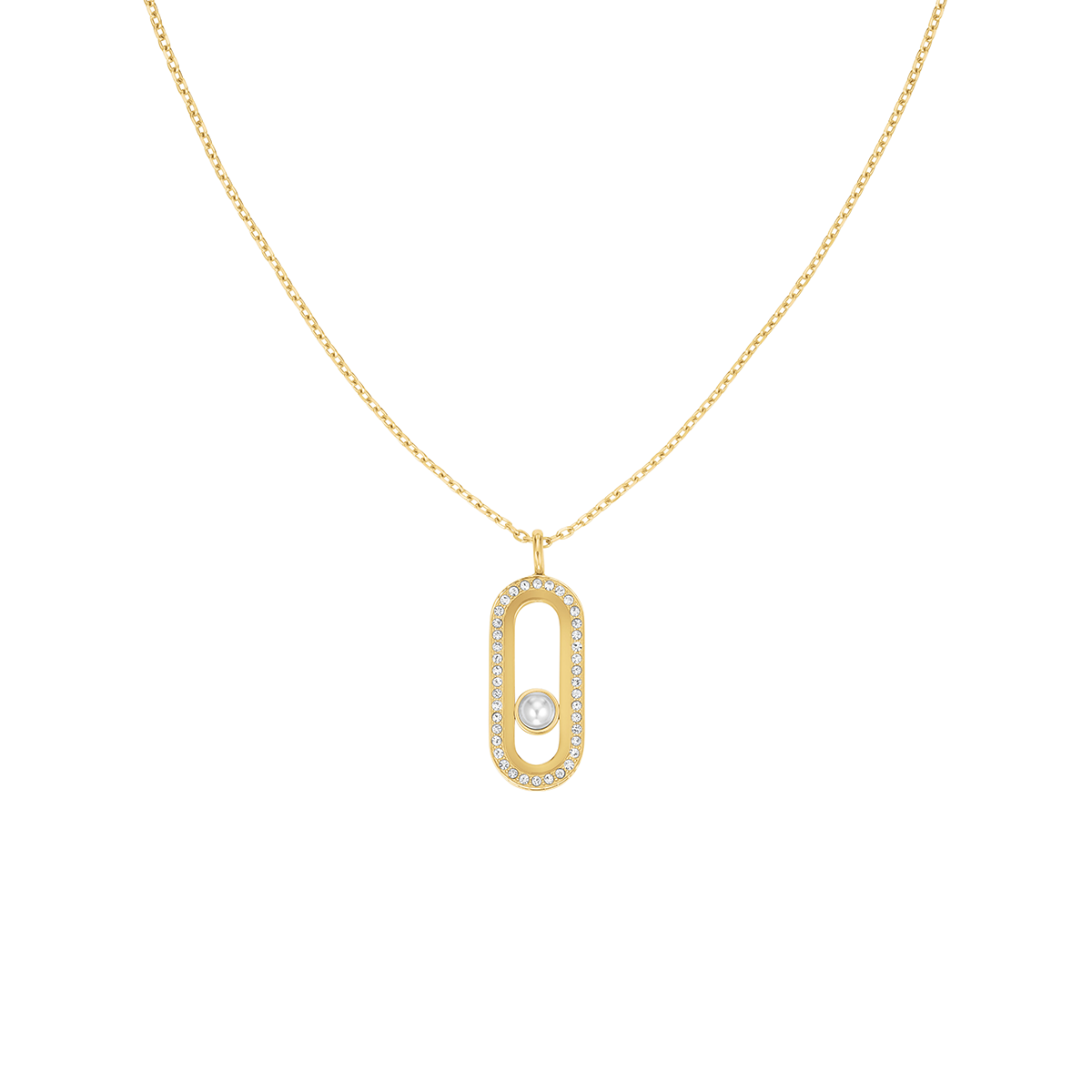 Rosefield Modern Pearl Pendant Necklace Gold - JNPPG-J1293