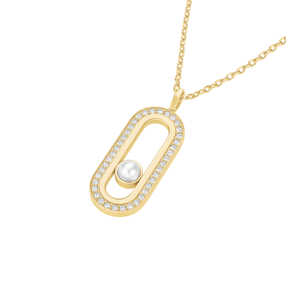 Rosefield Modern Pearl Pendant Necklace Gold - JNPPG-J1293
