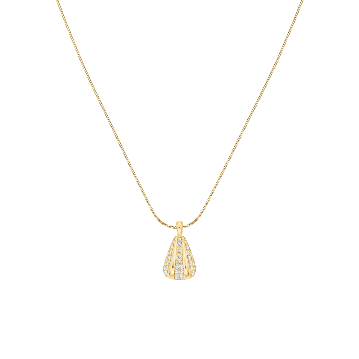 Rosefield Pave Striped Necklace Gold - JNPSG-J1231