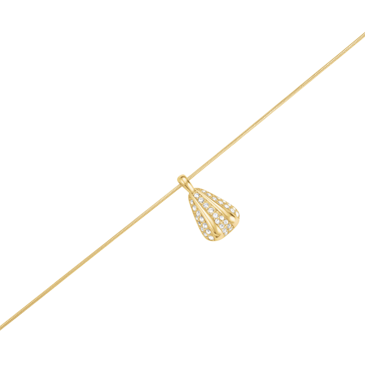 Rosefield Pave Striped Necklace Gold - JNPSG-J1231
