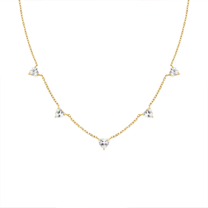 Rosefield Row of Hearts Gold Set (Necklace + Bracelet) Set