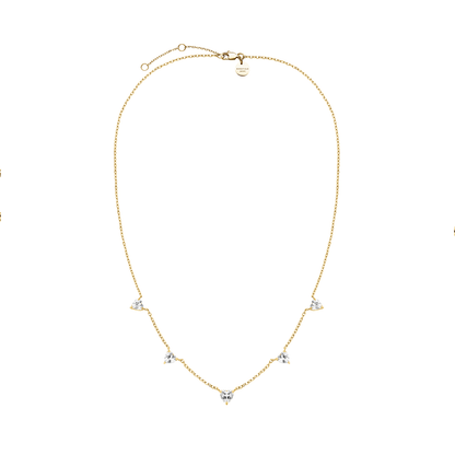 Rosefield Row of Hearts Necklace White CrystalsJNRHG-J1005