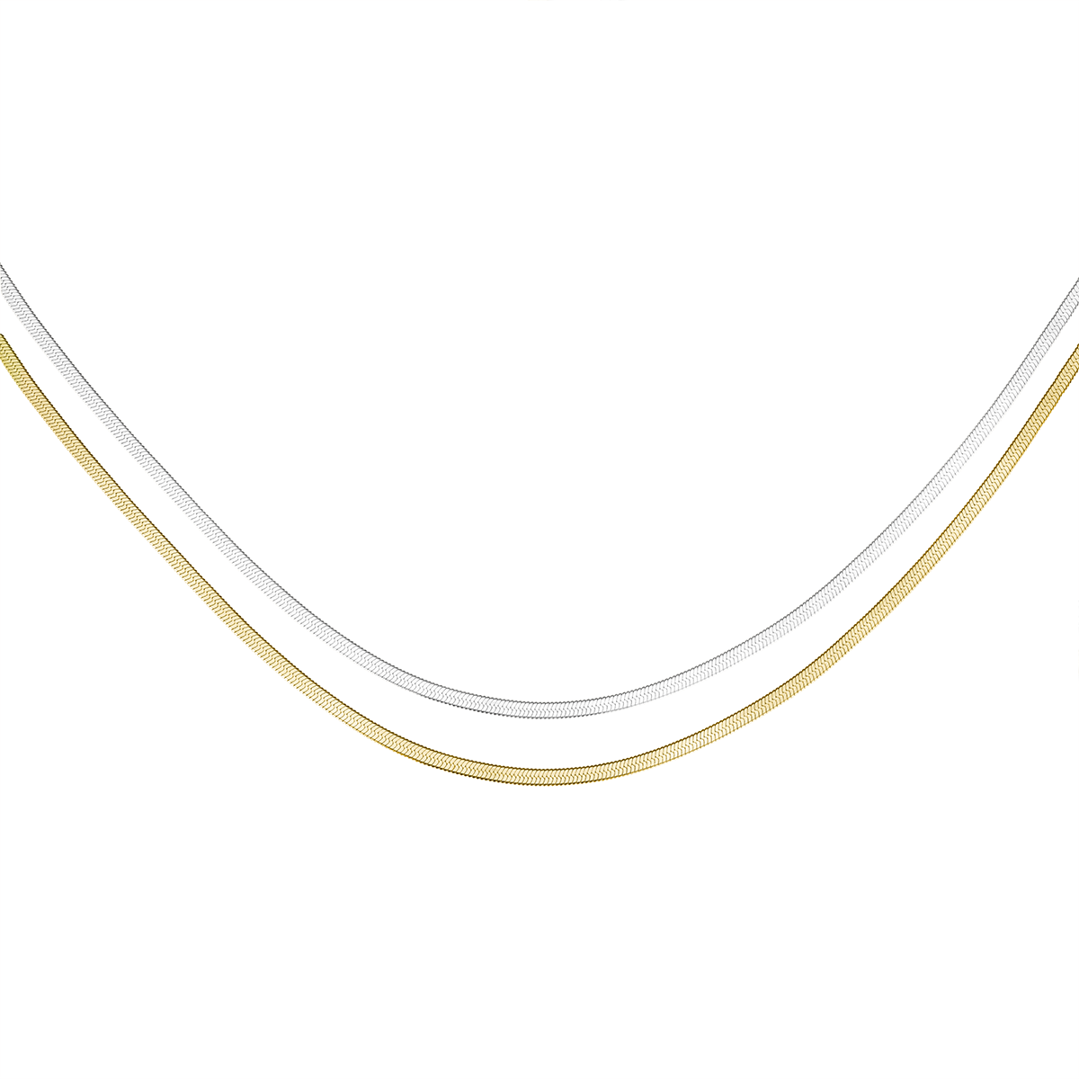 Rosefield Snake Necklace Duo Tone - JNSCD-J676