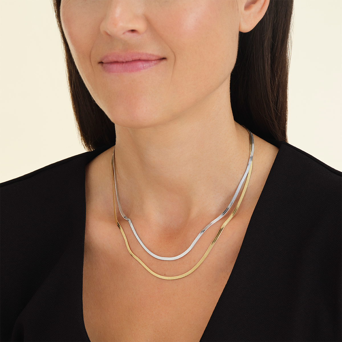 Rosefield Snake Necklace Duo Tone - JNSCD-J676