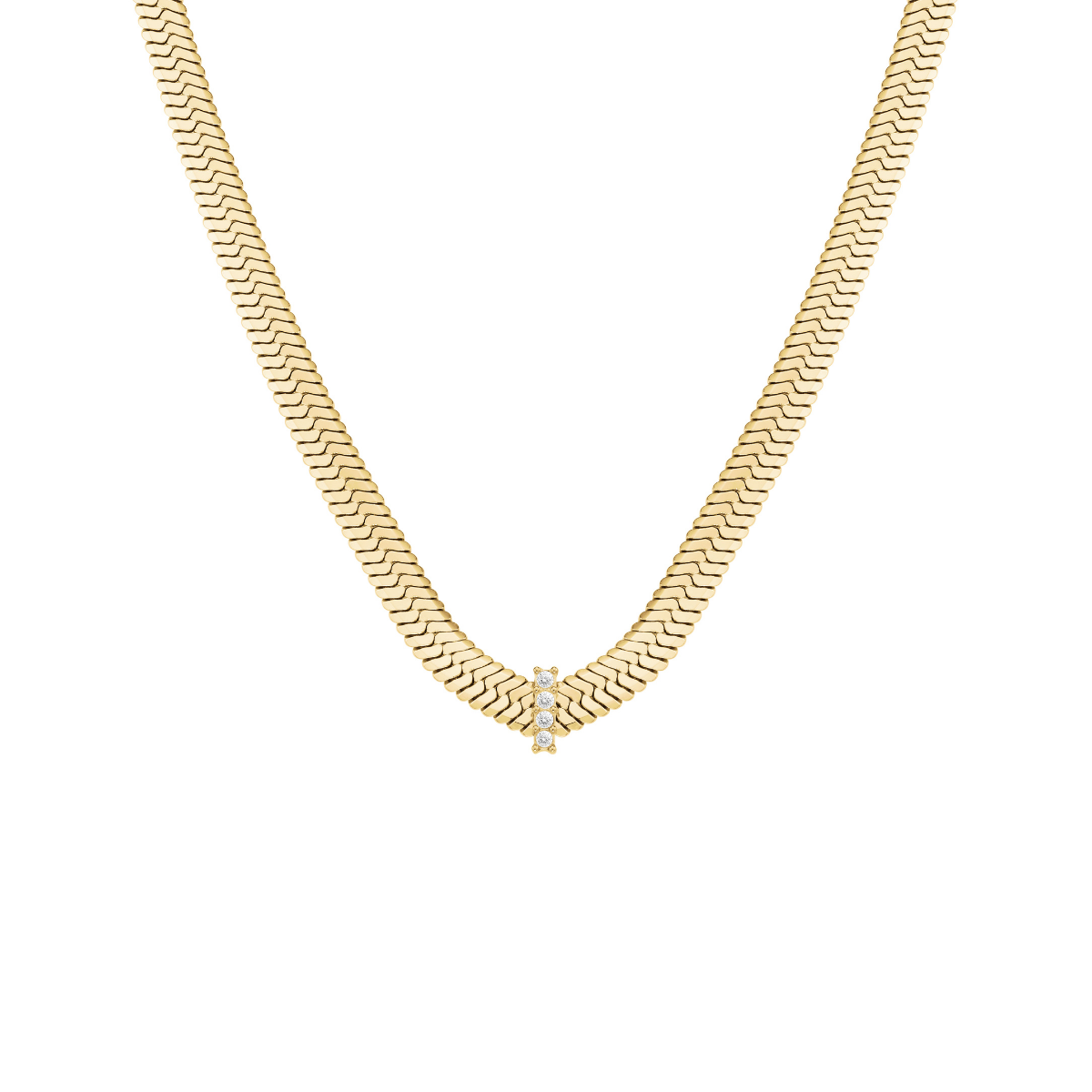 Rosefield Large Snake Crystal Gold Trio