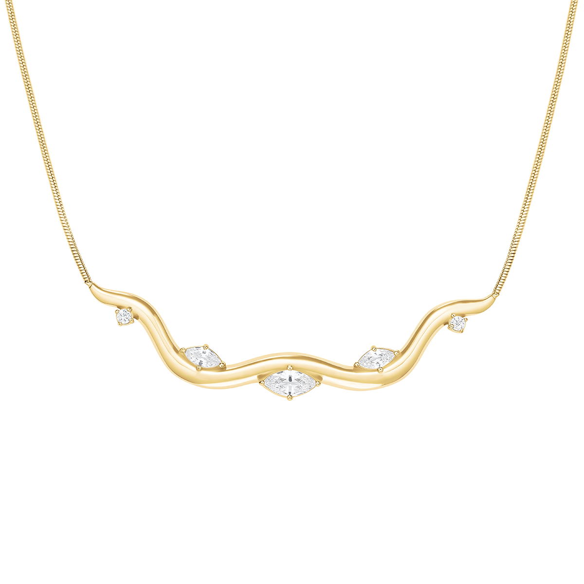 Rosefield Wave Choker Gold - JNWCG-J1308