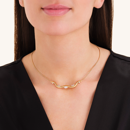 Rosefield Wave Choker Gold - JNWCG-J1308