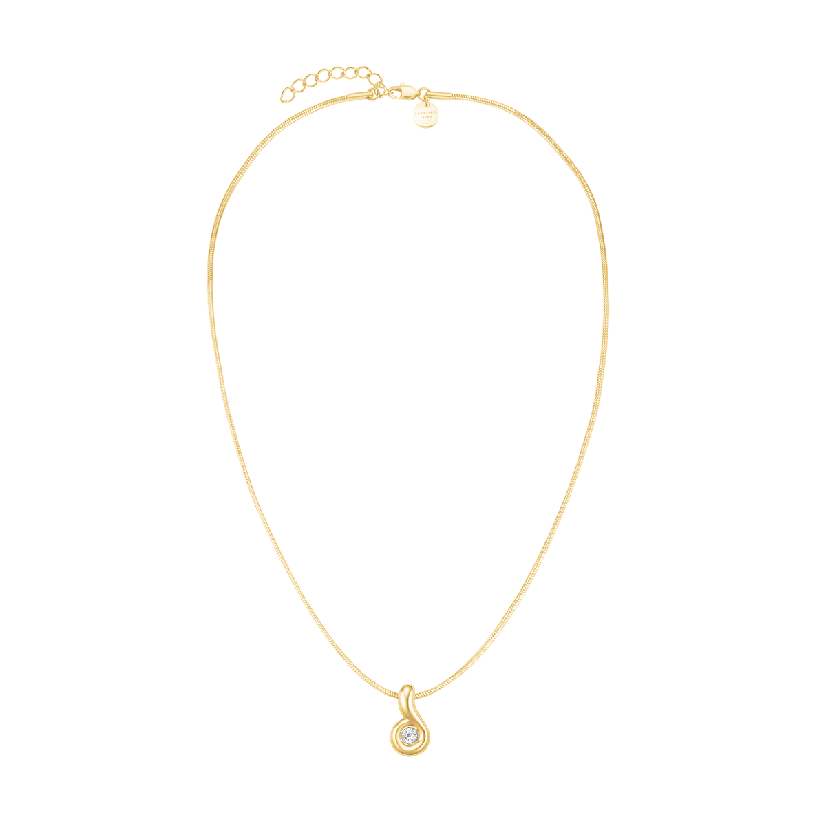 Rosefield Wave Pendant Necklace Gold - JNWPG-J1307