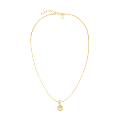 Rosefield Wave Pendant Necklace Gold - JNWPG-J1307