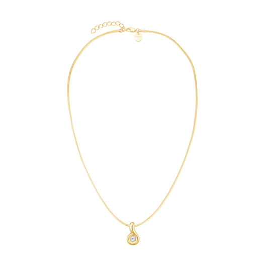 Rosefield Wave Pendant Necklace Gold - JNWPG-J1307