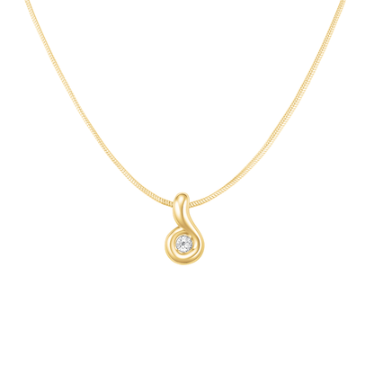Rosefield Wave Pendant Necklace Gold - JNWPG-J1307