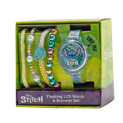 Disney Lilo and Stitch Digital Watch and Bracelet Set-LAS40001ARG