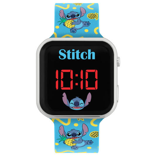 Disney Lilo and Stitch Character Print Strap LED Watch-LAS4038ARG