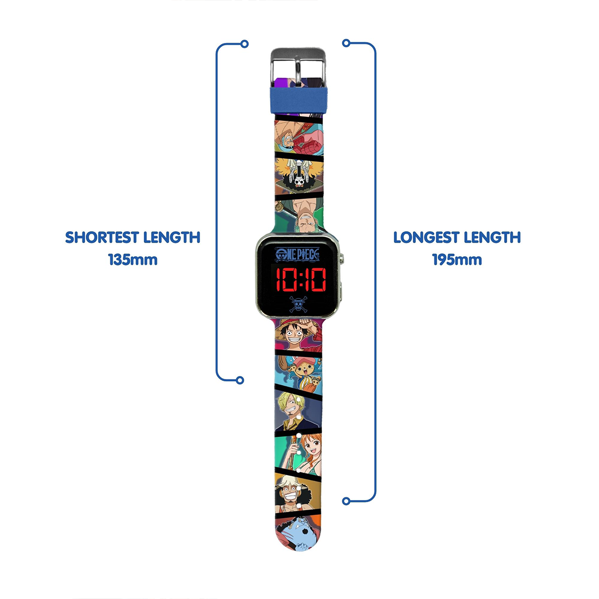 One Piece LED Display Watch with Silicone Character Strap for Kids - OP00005