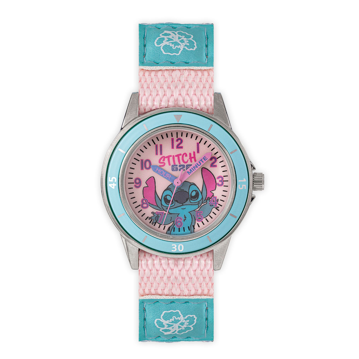 Lilo & Stitch Time Teacher Dial Quartz Watch with Silicone Character Strap for Kids - LAS5099
