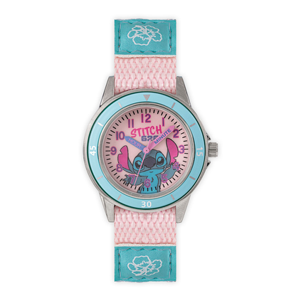 Lilo & Stitch Time Teacher Dial Quartz Watch with Silicone Character Strap for Kids - LAS5099