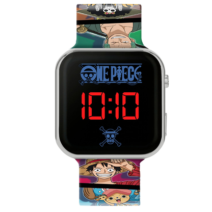 One Piece LED Display Watch with Silicone Character Strap for Kids - OP00005