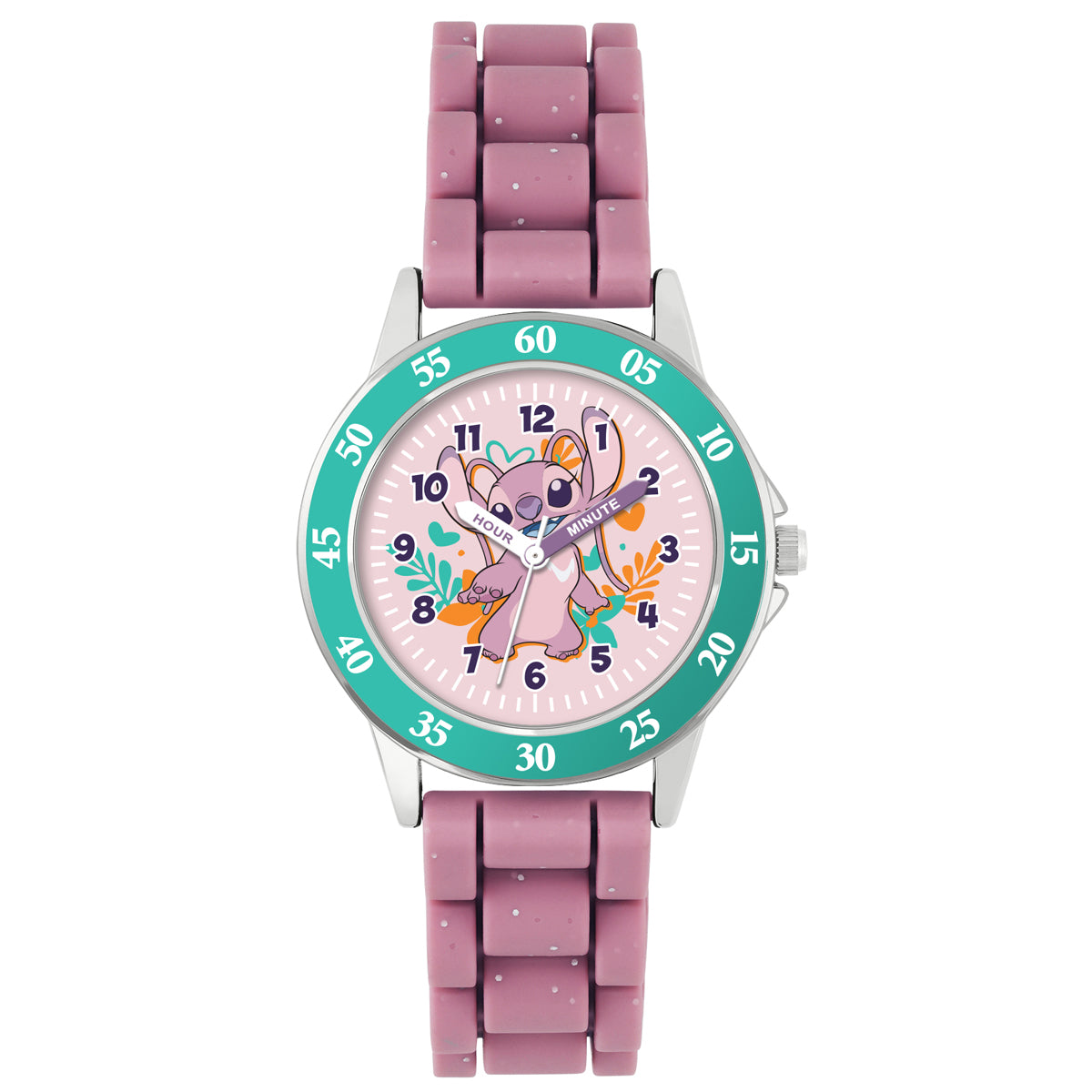 Disney Spiderman Red Time Teacher Watch & Lilo and Stitch Pink Angel Time Teacher Watch