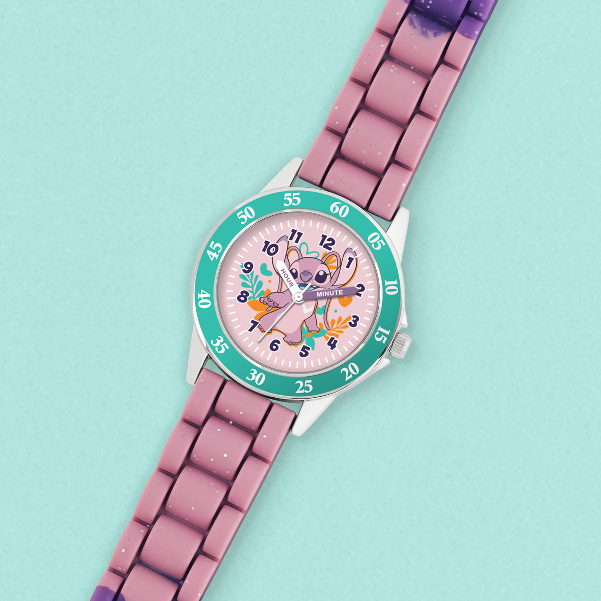 Disney Lilo and Stitch Pink Angel Time Teacher Watch-LAS9014