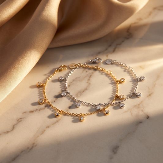 Liu Jo Bloom Bracelet Pair (Gold + Silver)