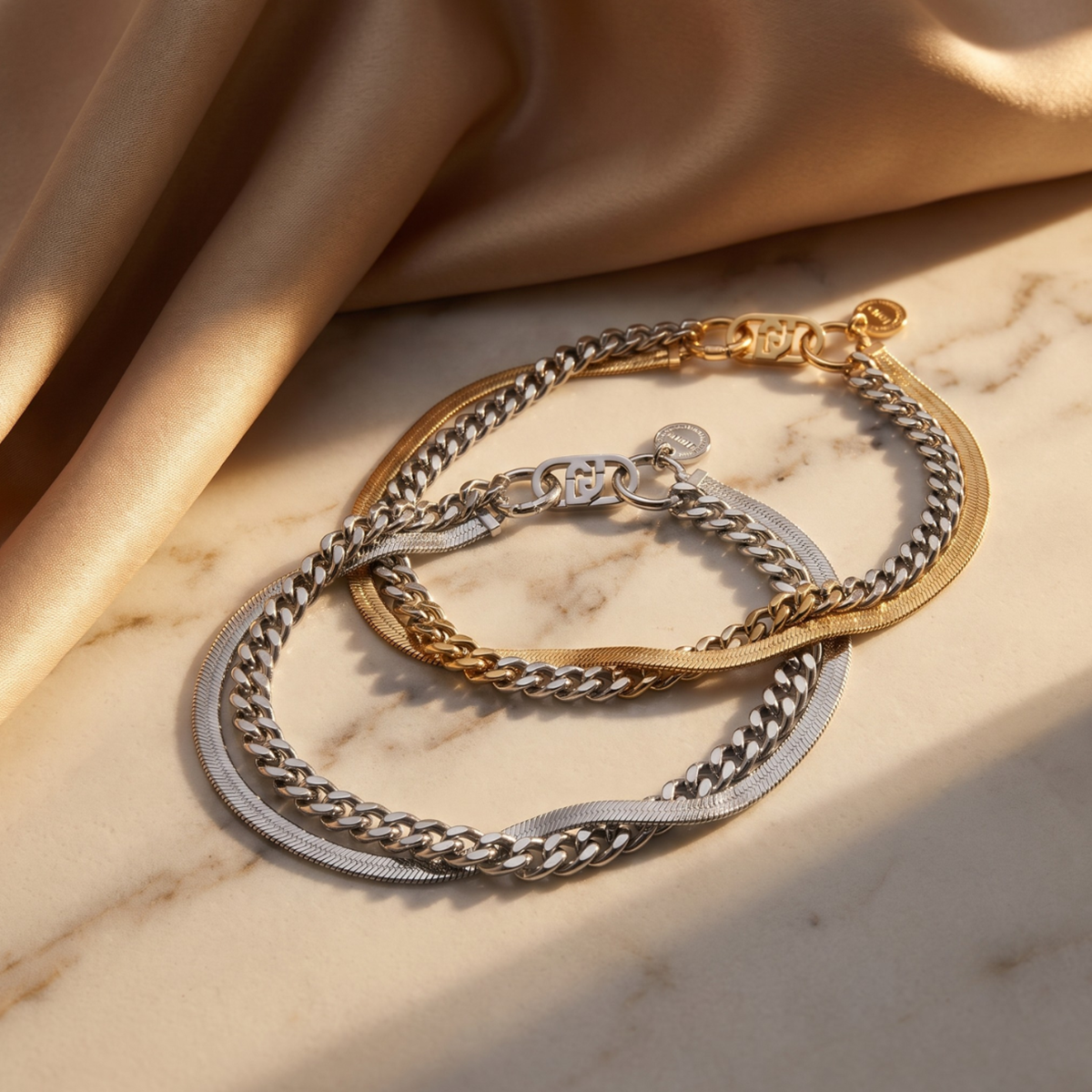 Liu Jo Double Layered Bracelet Pair
