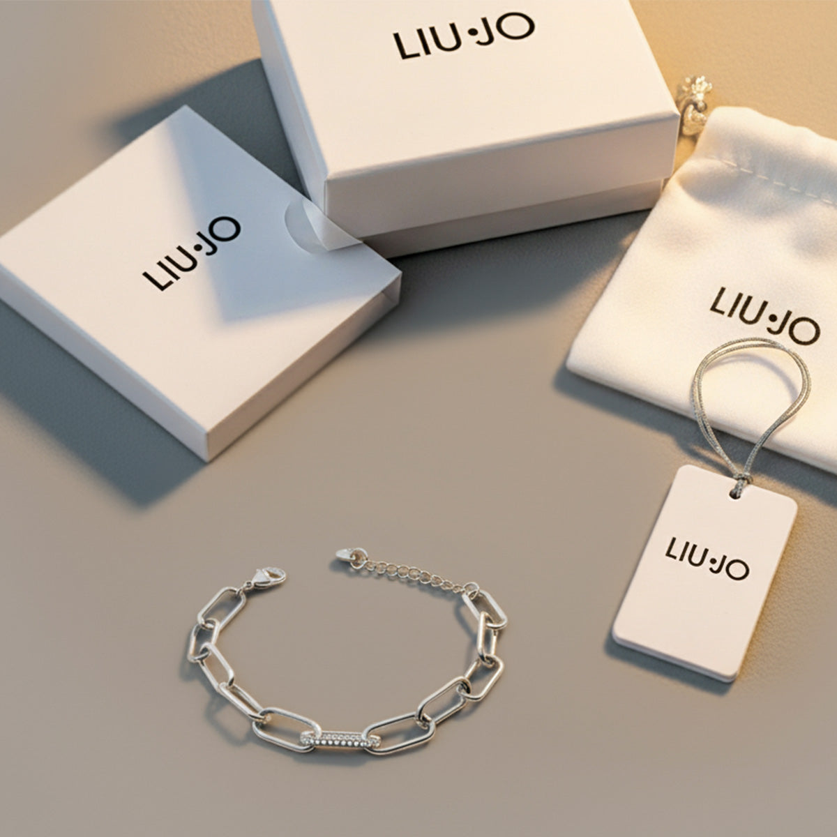 Liu Jo Loop Chains Silver Bracelet - LJ2339