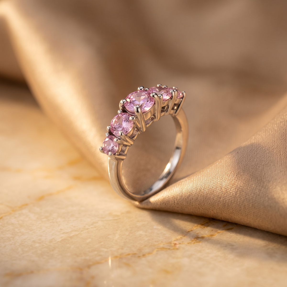 Liu Jo Fede Silver Rings Pair (Rose + White)