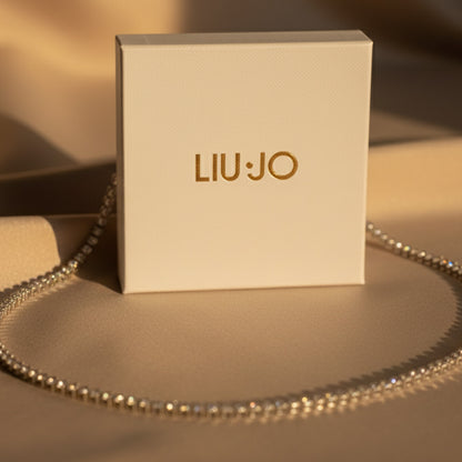 Liu Jo Onyx Silver Necklace - LJ2475