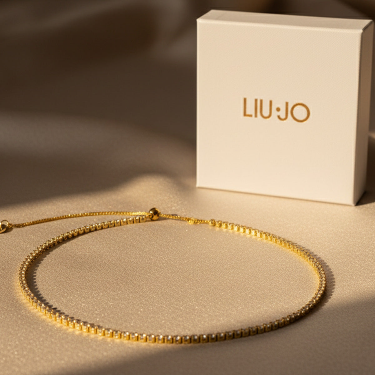 Liu Jo Onyx Gold Necklace - LJ2476