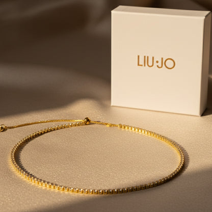 Liu Jo Onyx Gold Necklace - LJ2476