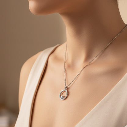 Liu Jo silver circle pendant - LJ2522