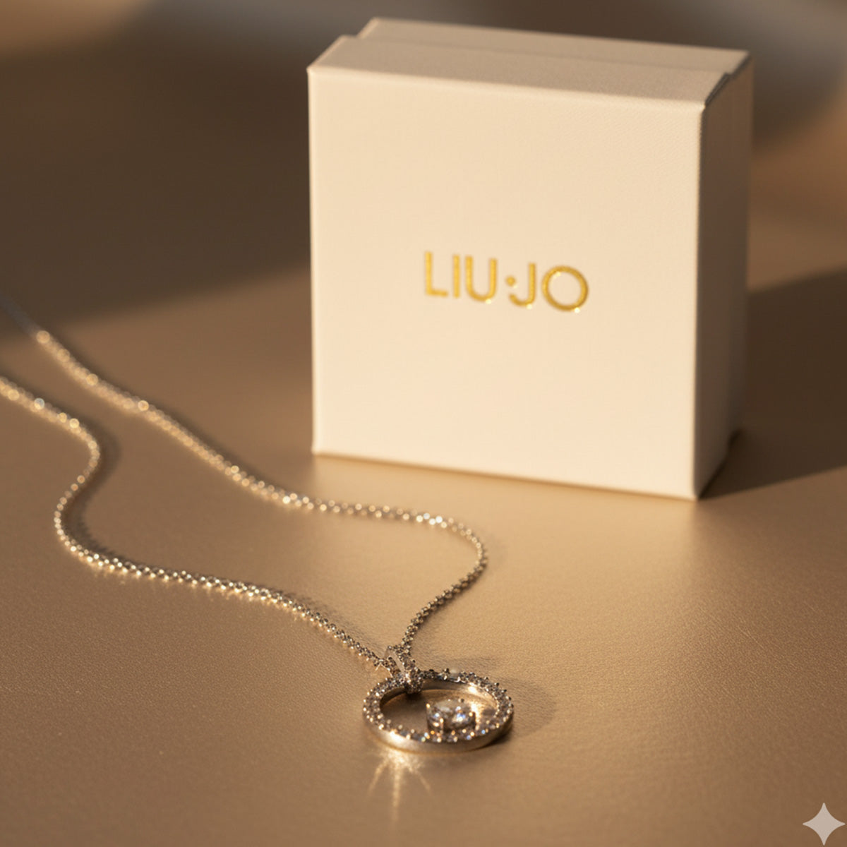 Liu Jo silver circle pendant - LJ2522