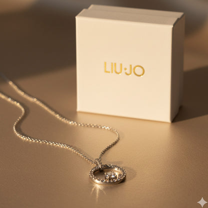 Liu Jo silver circle pendant - LJ2522